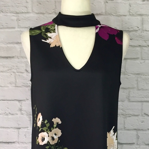 Tiana B. floral choker keyhole neck shift dress - Picture 5 of 7